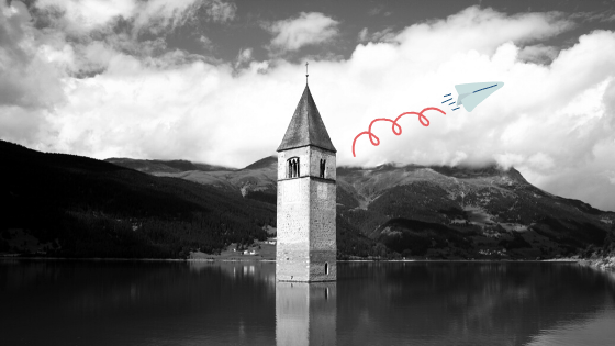 Old Steeple In A Lake