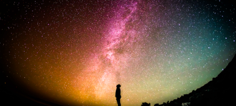 Person Gazing at the Milky Way